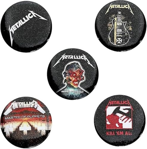 Metallica Mix Unisex Button-Set multicolor Metall Band-Merch, Bands