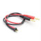 VUNIVERSUM 1x Original Lipo Akku Premium Ladekabel mit Mini T-Dean 2Pin Stecker Schwarz auf 2X 4mm Bananenstecker Goldstecker 30cm 14AWG Silikon Kabel RC Modellbau