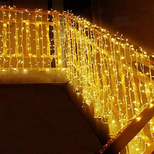 MOVEONSTEP 300 LED Lichterkette 33M warm weiß DC 31V und 8 Programm für Party, Garten, Weihnachten, Halloween, Hochzeit