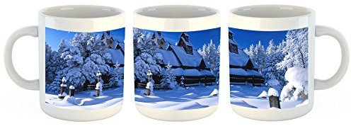 Unified Distribution Wang Temple Polen - Tasse mit Motiv Bedruckt, 300ml C-Henkel. Tolles Geschenk für Büro, Küche, Geburtstag, Ihre Neue Lieblingstasse zum Frühstück