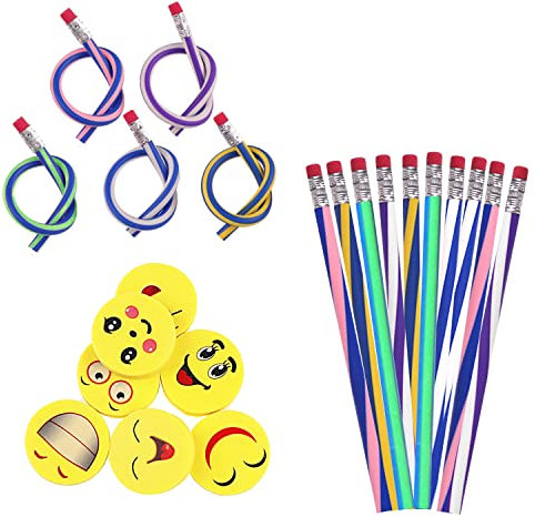 SUNRIZ Biegebleistifte Kinder, Bunt Flexible Biegsame Bleistifte, Magic Mitgebsel Kindergeburtstag Mitbringsel Give Aways Partybeutelfüller für Kinder (48)