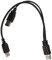 PremiumCord Cavo di Alimentazione USB a Y, da USB a Femmina a 2X USB A Maschio, Cavo Dati Ad Alta velocità Fino a 480mbit/s, Colore Nero, Lunghezza 0,5m