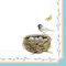 Boston International C854790 IHR 3-Ply Cocktail-Papierservietten für Getränke, Papier, Osternest weiß