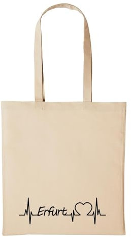 Huuraa Baumwollbeutel Erfurt Geschenk Einkaufstasche Natural 10 Liter Baumwolle Erfurt Accessoire