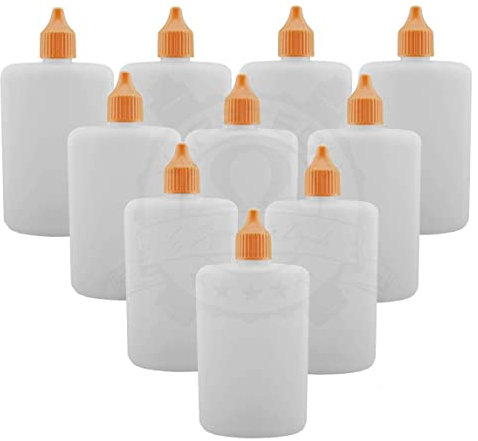 POEGO 10x Ovale Leerflaschen in 125 ml Plastikflaschen, Liquid Flaschen, Dosierflaschen (125ml)
