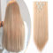 S-noilite Clip In Extensions Haarverlängerung Glatt 8 Teiliges SET 18 Clips 8Pcs Voller Kopf Wie Echthaar 58cm Aschbraune Mix Bleichblond