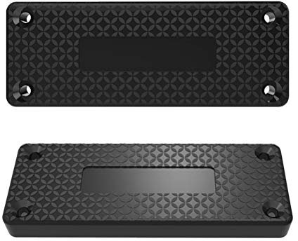 DD Magnete Stark 2 Stück Rechteckmagnete, Gummi Beschichteten Gun Magnethalter, 37Lbs Rating Magnet Selbstklebend für Auto Küche Badezimmer Garage Büro (2PCS)