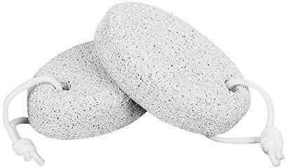 Pumice Stone 2Pcs, Natural Lava Foot File Pumice Stone for feet/Hands/Body Scrubber Hard Skin Callus Remover White