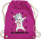 Turnbeutel Rucksack - Party & Alkohol Damen - Es eskaliert eh Einhorn mit Weinglas - Unisize - Fuchsia - einhornrucksack saufrucksack sauf wein beutel geschenke für weintrinker festival clothes