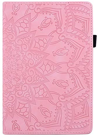 Funda para Samsung Galaxy Tab S8 Plus 2022 / S7+ /S7 Plus /S7 FE (2021) 12.4 Pulgada 2020 Carcasa SM-T970/T975/T976 PU Cuero Estuche Protector con Función de Soporte y Bolsa de Tarjetas, Rosa