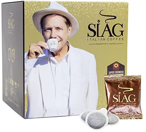 Siag Caffè - 150 Cialde Caffe, Sistema ESE44mm, Cialda Compostabile, Caffe Cialde 7,3g, Oro Cremoso