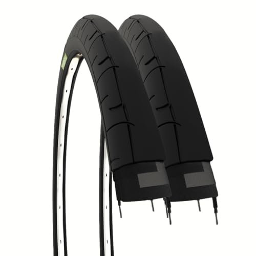 ECOVELO Neumáticos 700 x 23c (23-622) Tapas, Adultos Unisex, Negro, 700x23