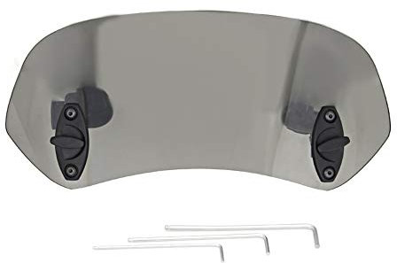 Windabweiser Motorrad, Windschutzscheibe, Universal Windschild für Roller, Verstellbarer Windschild Clip on, Windschutzscheibenzubehör für Motorrad Tawny
