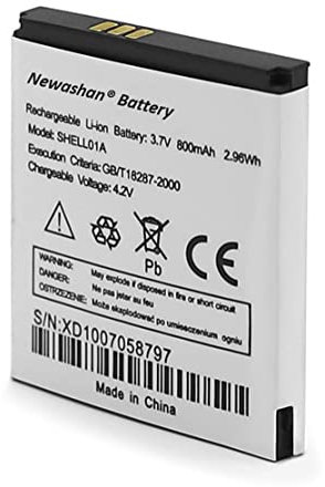 NEWASHAN Batterie Compatible avec Doro téléphone PhoneEasy 410 410GSM 520 607 612 612GSM 621 631 632 632S Care Clamshell SHELL01A DBF-800A DBF-800C DBF-800E 800mAh 3,7V Rechargeable Li-ION Accu Piles