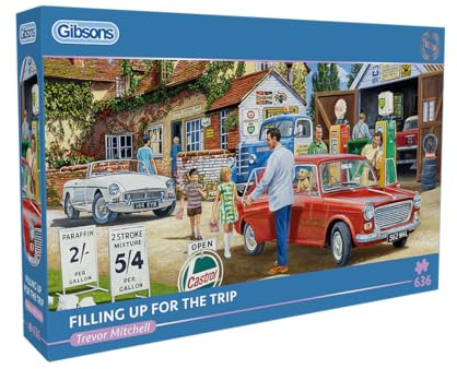 Gibsons Puzzle Filling Up for The Trip 636 Teile Puzzlespaß