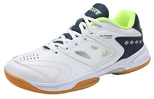 PENXZT Badminton -Schuhe Für Herren Erwachsene Innenplatzschuhe Atmungsaktiv Für Sportkürbis -Volleyball -Tennis Tischtennis,B,44 EU