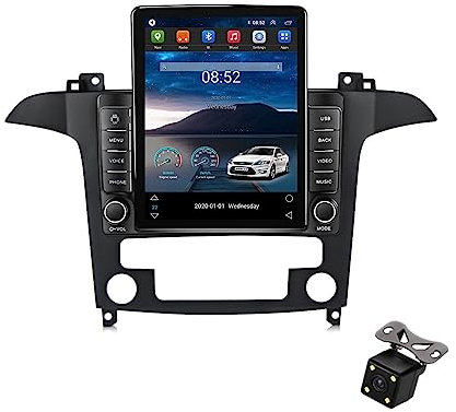 Android 11 Autoradio mit Navi für Ford S Max S-MAX 2007-2015 9.7 Zoll Touch 2 Din Android Auto Bluetooth Radio mit Display Rückfahrkamera USB WiFi Mirror Link Canbus (Color : TS800 4G+WiFi 8-Core 8G