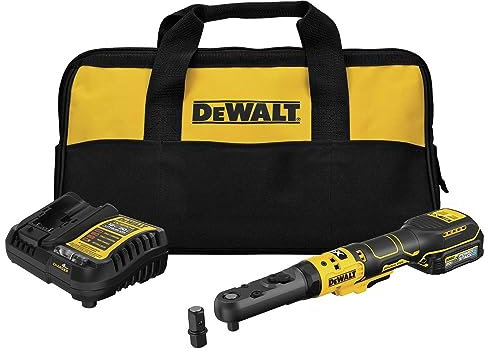 DEWALT 20V MAX XR Cordless Ratchet Set, 3/8 and 1/2 Sealed Head Ratchet, Battery and Charger Included (DCF510GE1)