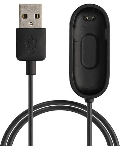 kwmobile USB Kabel Charger kompatibel mit Xiaomi Mi Band 4 Ladekabel - Smart Watch Ersatzkabel - Fitnesstracker Aufladekabel in Schwarz