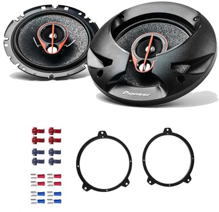 Pioneer TS-R1750S Lautsprecher mit Einbauset passend für BMW 3er Touring (E46) 1999-2005 Türen vorne 500 Watt 165mm 3 Wege Koax