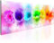B&D XXL - Tableau décoratif moderne 150x50 cm - Impression sur toile colorée - Décoration murale pour salon et chambre - Bleu rose jaune - Fleurs colorées coquelicots nature plantes 020110-78