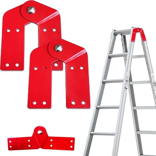 Loft Ladder Hinge, Aluminum Tie Rod, Loft Ladder Replacement Accessories, Step Ladder Hinge Replacement Kit for Herringbone Ladder, 2 Pieces