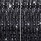 Black Foil Fringe Tinsel Backdrop Glitter,2P 3.2ft x 6.5ft Wavy Black Foil Curtain Decoration,Laser Foil Fringe Metallic Tinsel Door Hanging Flow Silk Streamers for Birthday Wedding Holiday Party