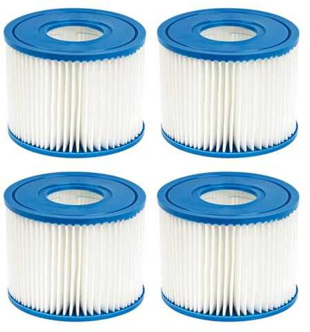 Benfosh 4 cartuchos de filtro de piscina tipo S1 compatibles con Intex PureSpa, para 29001E PureSpa Catridge