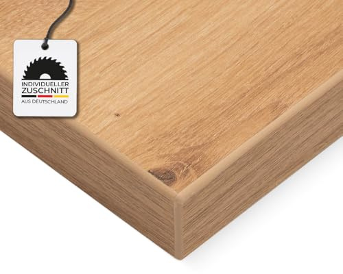 HausFux Spanplatte nach Maß - 1,9 cm stark, melaminbeschichtet, mit ABS-Kante - Made in Germany - für Möbel- und Innenausbau (Artisan Eiche, 60 x 30 cm)
