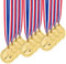 Fhioevt 12 Stück Medaillen Kinder Goldmedaille Groß Medaillen Fussball Metall Medaillen Kindergeburtstag Medaille mit Gravur und Bändern Gewinner Medaillen für Erwachsene Sport Fußball (D 6,5cm)