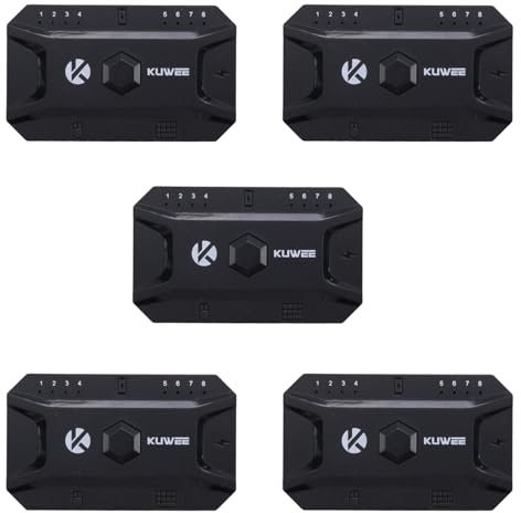 Huhudyy 5X Bluetooth Hub USB 5.0 Converter Wired Keyboard & Mouse to Wireless Hub Adapter Support 8 Devices for Tablet,Laptop