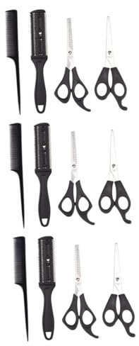 FRCOLOR 12stücke Teiliges Haarschneider-set Mit Und Kämmen Präzise Haarschneidewerkzeuge Für Friseure Und Heimgebrauch Haarschneidekamm Ausdünnungskamm Leicht Und Praktisch Für