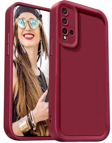 DESSEN Hülle für Huawei Nova 5T Handyhülle - Silikon Schutzhülle Stoßfest Kameraschutz Camera Protection Case Weiche TPU Bumper Cover, Weinrot