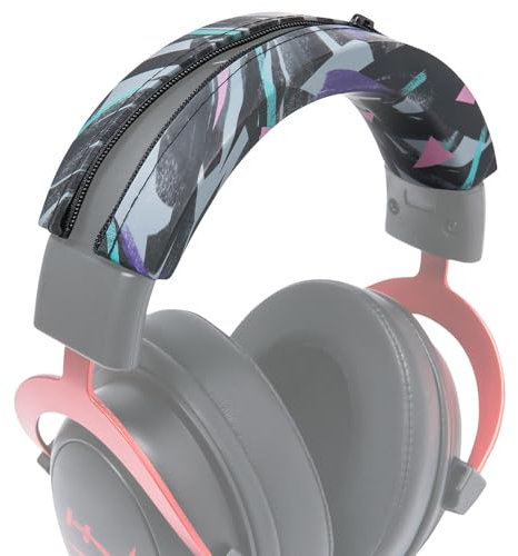 WC BandZ Cloud – Silikon-Kopfbandabdeckung für Kopfhörer der HyperX Cloud-Serie von Wicked Cushions | Verbesserter Komfort, Stil und Schweißschutz | Exklusiv für die HyperX Cloud-Serie | 90's Black