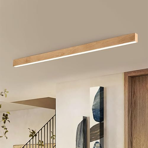 GZZBMY Deckenleuchte Esstisch Deckenlampe Langer Streifen Hängeleuchte Modern LED Licht Kronleuchter Rechteckig Ultradünn Lamp Minimalistisch Beleuchtung Wohnzimmer Schlafzimmer (Weißes Licht,100CM)