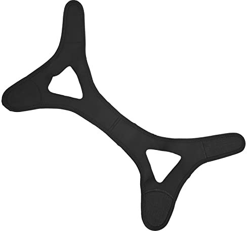 Anti-Schnarch-Kinnriemen, Elastisches Gummi-Kopfband, Anti-Schnarch-Gurtgerät, Anti-Schnarch-Kinnriemen, Schwarzer Schlaf-Kinnriemen für Männer und Frauen