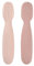 BÉABA,Lot de 2 cuilleres bebe 1er age, Pré-cuillères en Silicone, Couverts Bébé, Dès 4 Mois, Forme Ergonomique, Textures Différentes, Manche Ergonomique, Barbe à papa/Guimauve