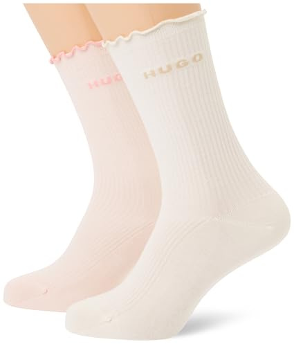 HUGO Women's Regular Socks, Light/Pastel Pink, 35-38