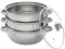 ACROSSPART Vaporera eléctrica de 3 capas, de acero inoxidable, multifunción, con tapa de cristal, olla de cocción al vapor de cocina, olla de cocción lenta