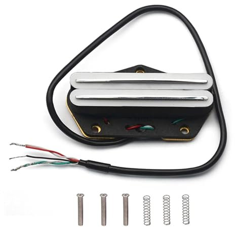 TELE Humbucker Bridge Pickup Dual Coil Bridge Pickup Dual Rail Pickup for Telecaster E-Gitarre(White)