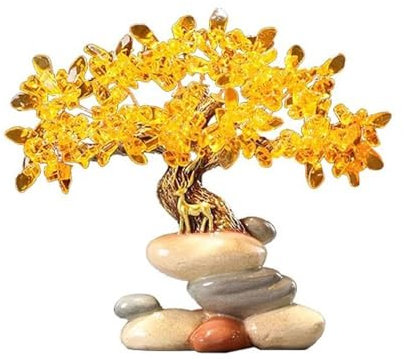 YQINQIN83B Schreibtisch deko Kristall Geld Baum Dekoration Wohnzimmer Eingangsbereich Hause Feng Shui Ornamente Decoración del hogar