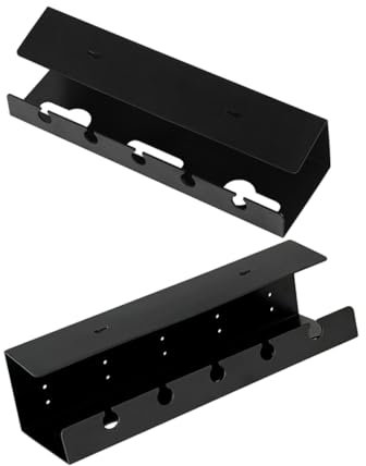 NUOBESTY 2pezzi Portacavi Autoadesivo Per Gestione Scrivania Organizer Multifunzione Sotto Scrivania Supporto Multipresa Capacità Per