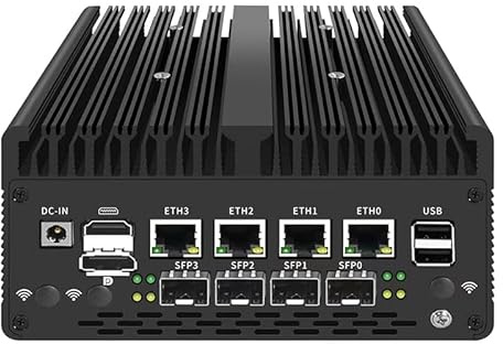 FakestarPC 4Xi226 2.5G Firewall Appliance 12th Gen 𝐈𝐧𝐭𝐞𝐥 Pentium Gold 8505 4 * 10G SFP 4xUSB, Type-C USB2.0, 2*DDR5 NVMe Mini PC pf-sense Proxmox ESXi Server