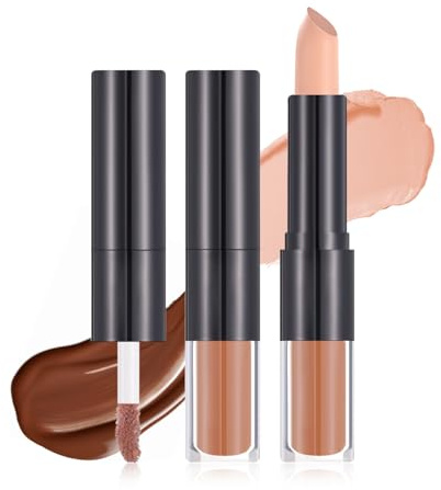 U-Shinein Glide&Hide Blurring Concealer - Concealer&Contour Stick Creamy Texture, concealers & correctors Dark Circles and Wrinkles, Dual Formula (Liquid Tip & Balm Stick), Long-Lasting make up,#03