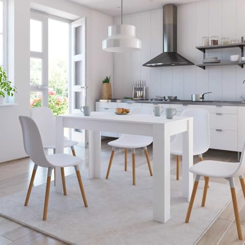 ROMHZKS Esstisch Weiß Küchentisch Tisch für Küche für Küche 120x60x76 cm Holzwerkstoff