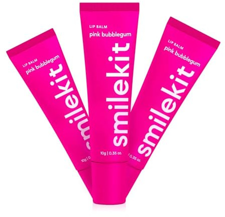 Smilekit® Flavoured Lip Balm | 6 Insane Flavours | Natural Gloss Beauty | Zero Tint | Flavoured Lip Balm with Natural Oils and Vitamins | Travel Pack (One Size, Pink Bubblegum)