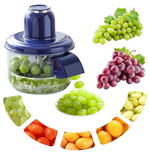 Elektrische Traubenschälmaschine, Elektrischer Automatischer Knoblauchschäler Maschine, USB Recahrgeable Multifunktionales kleines Obsttomatenschäler-Werkzeug für Trauben, Kirschen, Tomaten(Bleu)