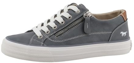 MUSTANG Damen Sneaker unifarben Reißverschluss Schnürung 26M0222013