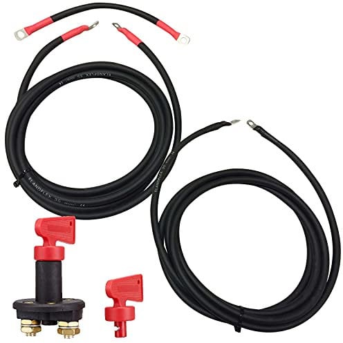 WINCHMAX Winch to Battery Extension Cables Compatible with Land Rover Defender and Emergency Stop Battery Isolator. 4m x 35mm British Made Anderson Cable.