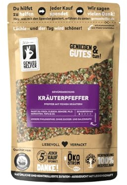 Bremer Gewürzhandel Kräuterpfeffer Gewürzmischung, geschrotet, leckere Kräutermischung mit Pfeffer für BBQ Marinaden und Kräuterbutter, 10 x 100g
